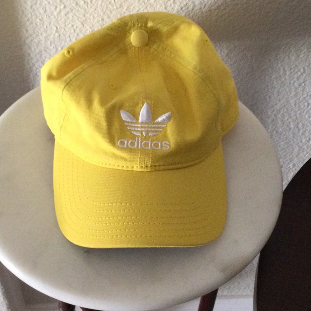 Yellow adidas hat